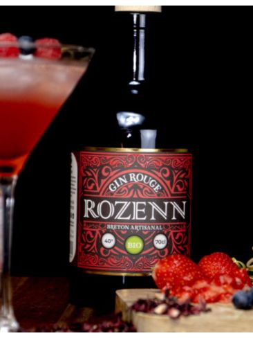 Gin rouge ROZENN 40° bio - Breizh'Cool