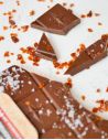 Tablette chocolat au lait, caramel et fleur de sel BIO