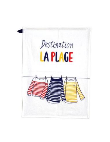 Torchon "Destination la Plage"