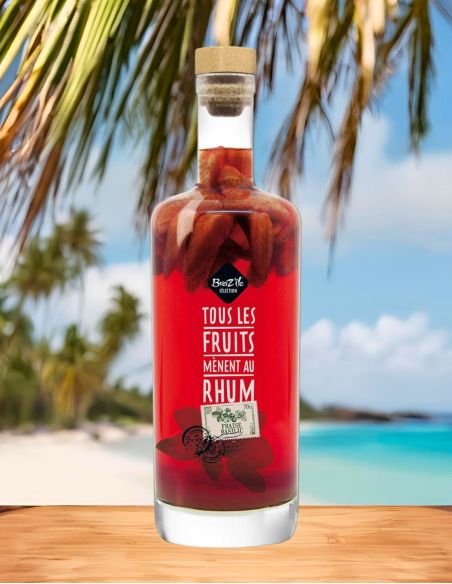 Rhum Arrangé Fraise/Basilic - Breiz'île Sélection