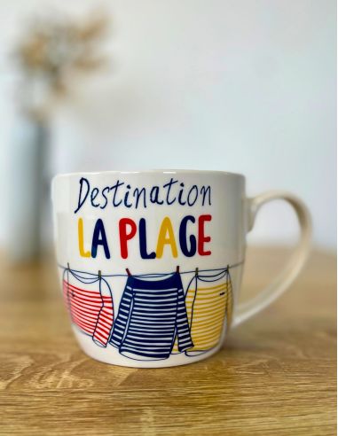 Tasse déjeuner "Destination la Plage"