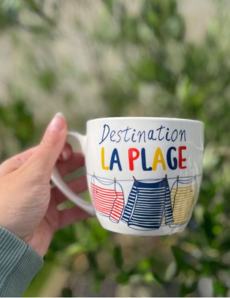 Tasse déjeuner "Destination la Plage"