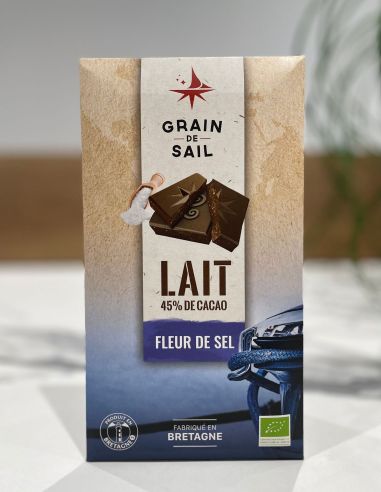 Tablette chocolat au lait et fleur de sel - Grain de Sail