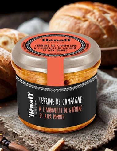 Terrine de campagne à l'andouille de Guémené et aux pommes - 90g