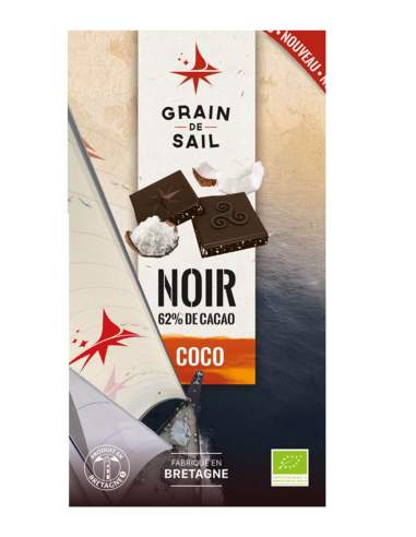 Tableta de chocolate negro y coco - Grain de Sail