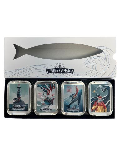 Hortense Meeresufer-Set - Packung mit 4 Schachteln à 115 g.