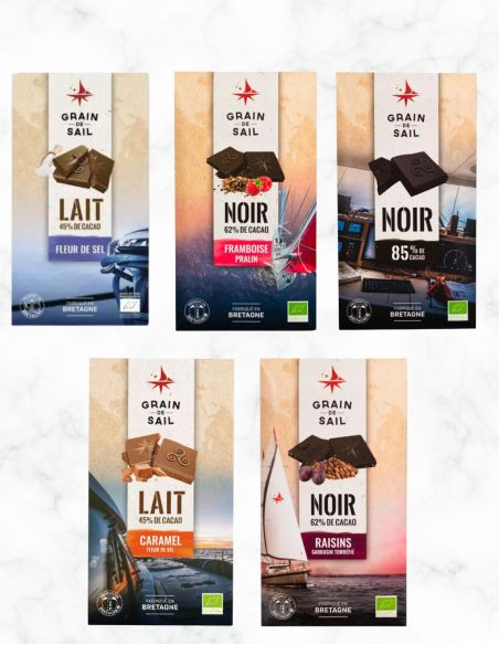 Entdeckungspaket mit 5 Schokoladen - Grain De Sail