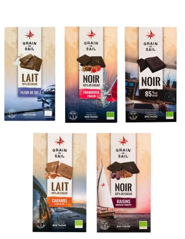 Entdeckungspaket mit 5 Schokoladen - Grain De Sail