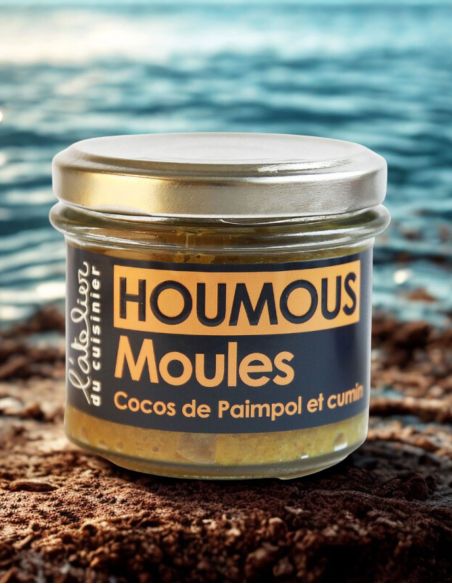 Houmous de moules, cocos de Paimpol/cumin