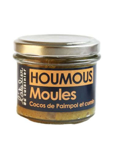 Houmous de moules, cocos de Paimpol/cumin