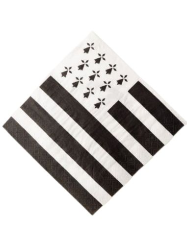 20 serviettes en papier Drapeau breton