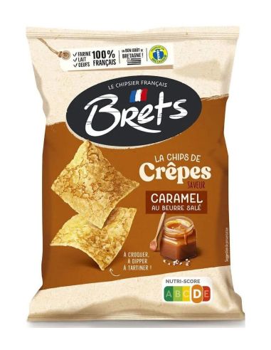 Chips de crêpes saveur caramel au beurre salé - Brets