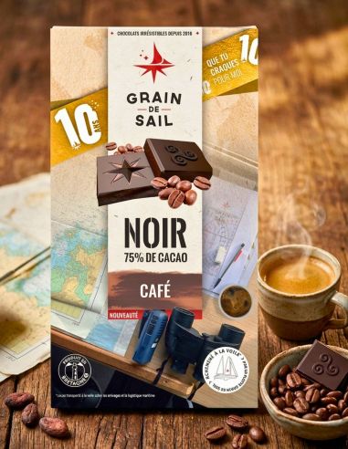Tablette chocolat noir et café - Grain de Sail