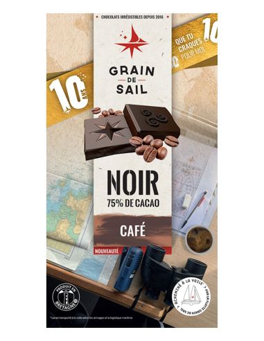 Tablette chocolat noir et café - Grain de Sail