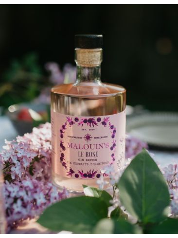 Gin Malouin's aux extraits d’hibiscus et à la rose