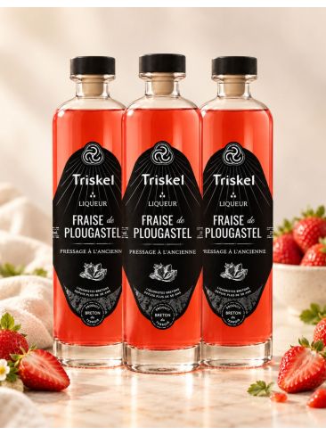 Pack de 3 Liqueurs Fraise De Plougastel - Triskel