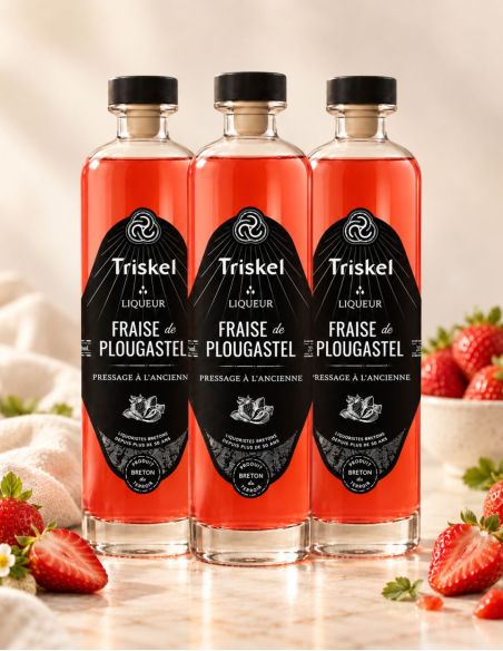 Pack de 3 Liqueurs Fraise De Plougastel - Triskel