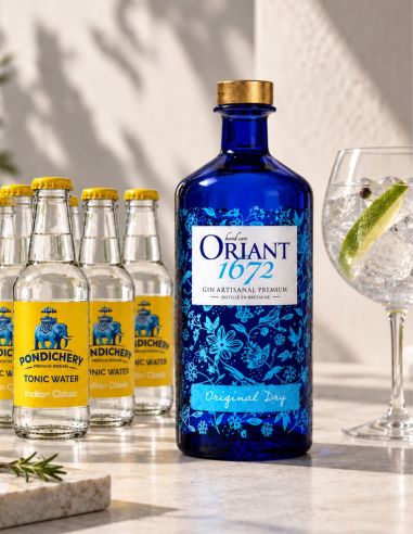 Pack Gin Oriant 50 cl + 6 tonics Pondichéry