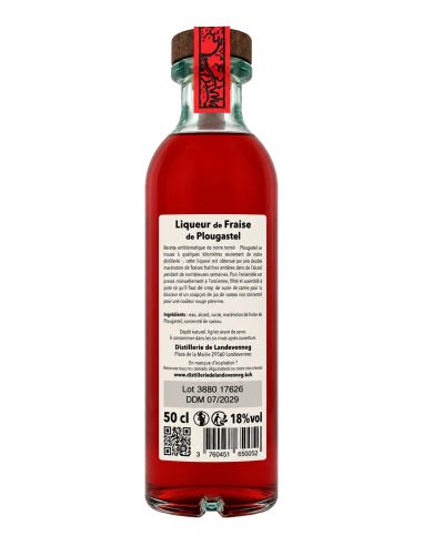 Liqueur de fraise de Plougastel - Distillerie de Landevenneg