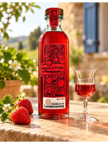 Liqueur de fraise de Plougastel - Distillerie de Landevenneg
