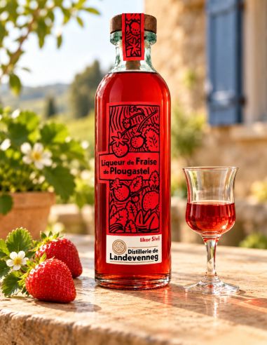 Liqueur de fraise de Plougastel - Distillerie de Landevenneg