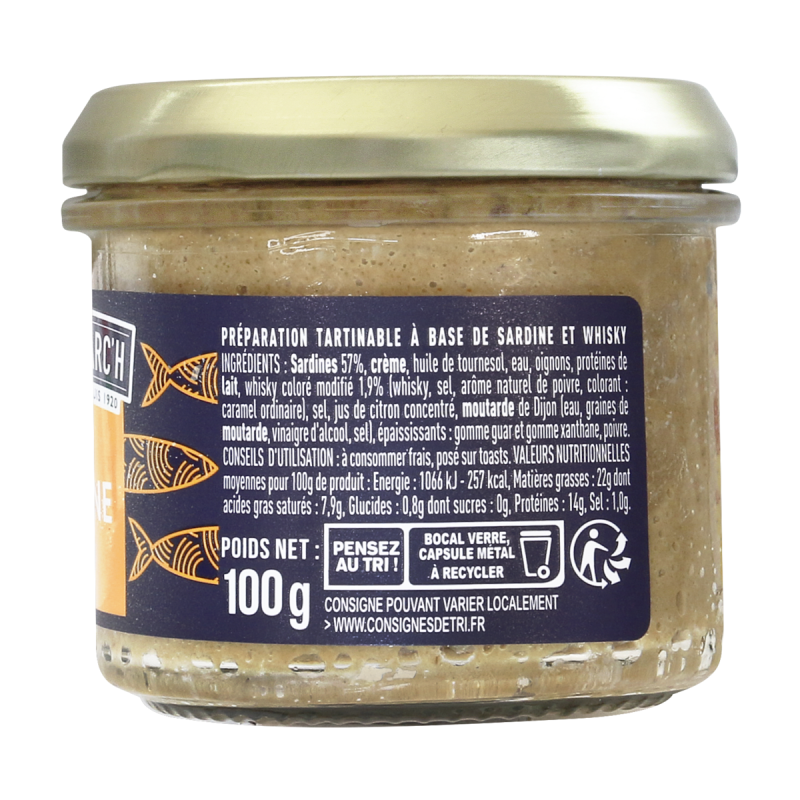 Délice de sardines au whisky - 100g